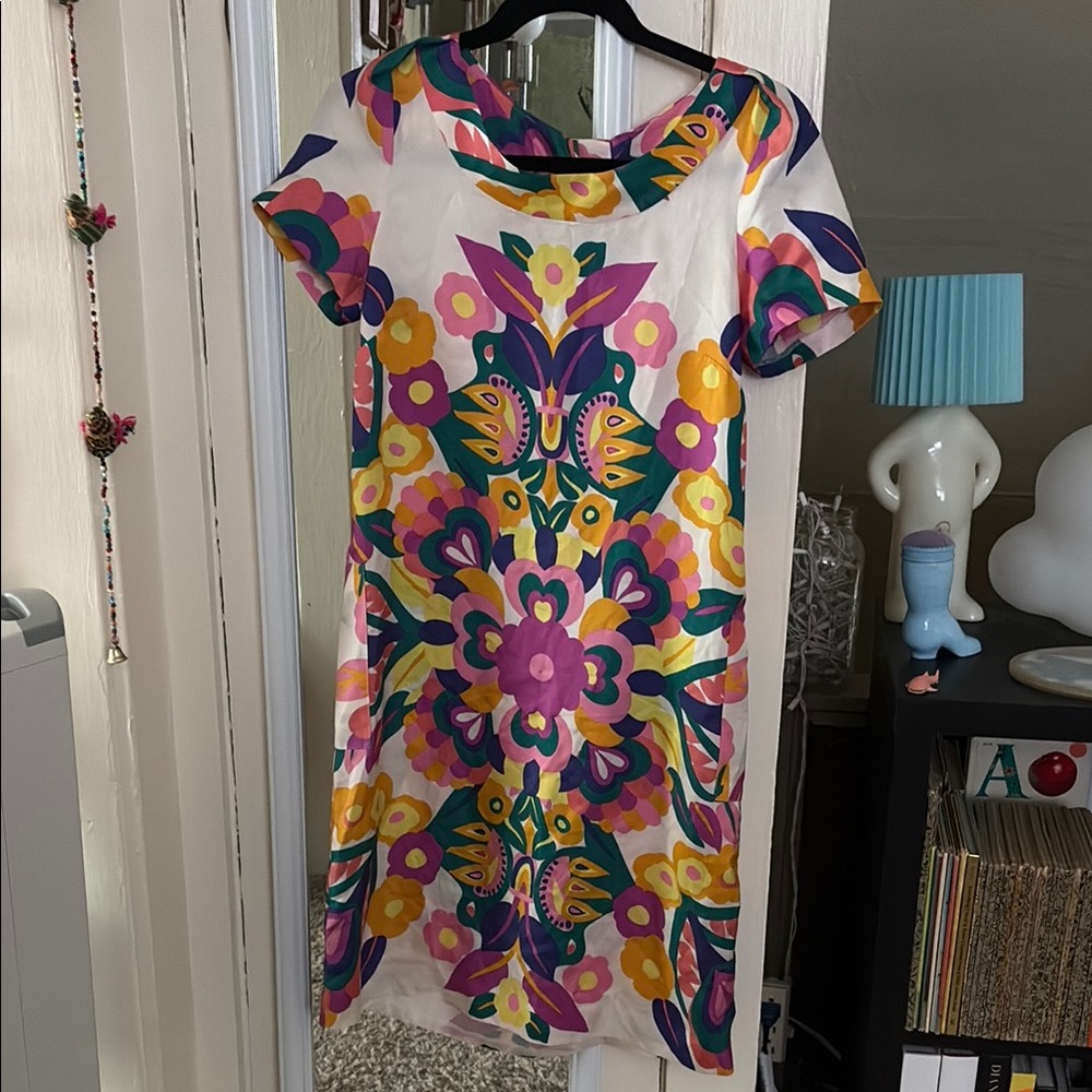 See By Chloe Pink and Yellow Mini Sundress